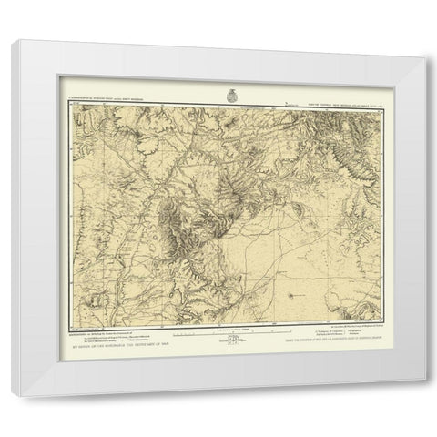New Mexico Central New Mexico Sheet - US Army 1877 White Modern Wood Framed Art Print by US Army