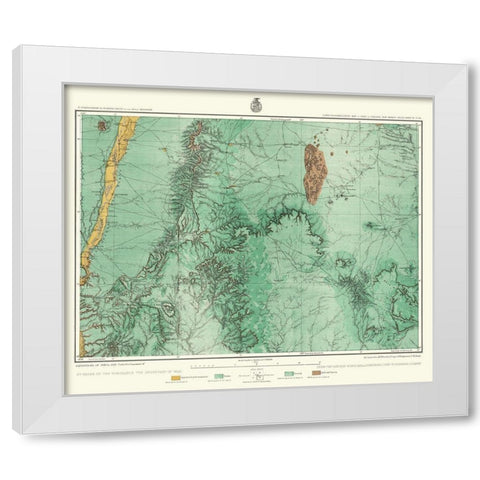 Central New Mexico Land Classification Sheet White Modern Wood Framed Art Print by US Army