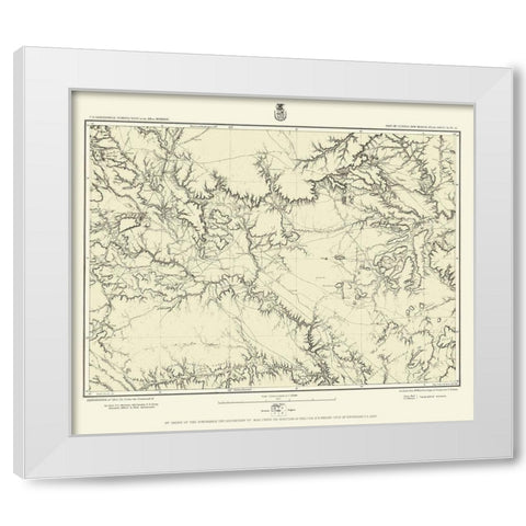 New Mexico Central New Mexico Sheet - US Army 1877 White Modern Wood Framed Art Print by US Army