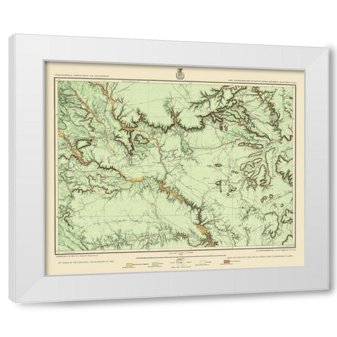 Central New Mexico Land Classification Sheet White Modern Wood Framed Art Print by US Army