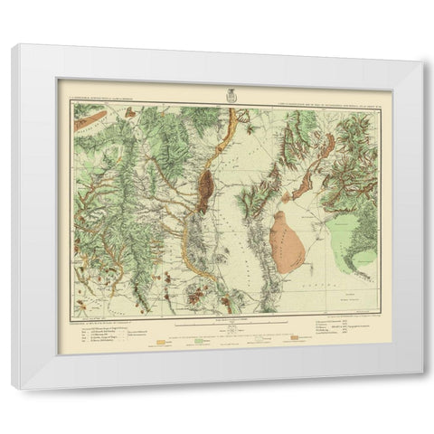 Southwest New Mexico Land Classification Sheet White Modern Wood Framed Art Print by USGS