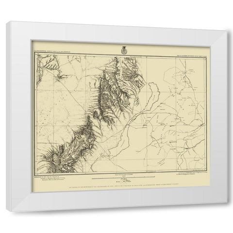 New Mexico 1 of 2 Sheet - US Army 1877 White Modern Wood Framed Art Print by US Army