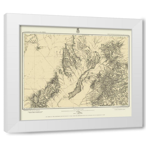 New Mexico 2 of 2 Sheet - US Army 1877 White Modern Wood Framed Art Print by US Army