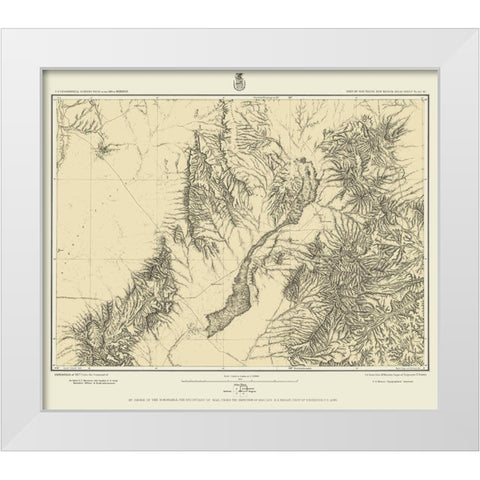 New Mexico 2 of 2 Sheet - US Army 1877 White Modern Wood Framed Art Print by US Army