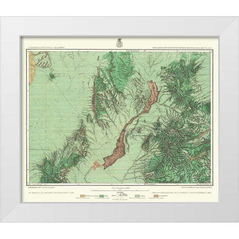 South New Mexico Land Classification Sheet White Modern Wood Framed Art Print by US Army