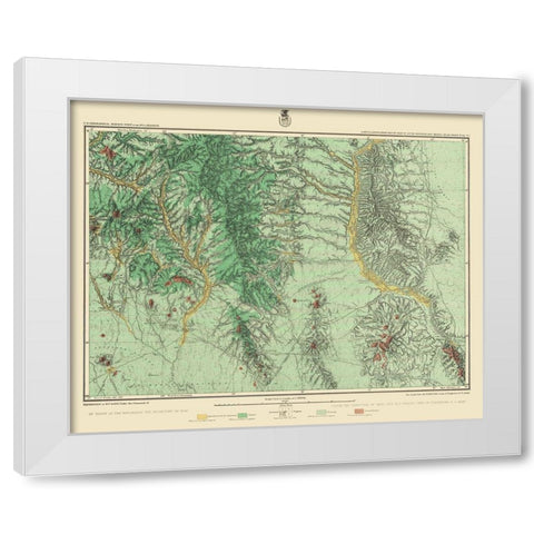 Southwest New Mexico Land Classification Sheet White Modern Wood Framed Art Print by USGS