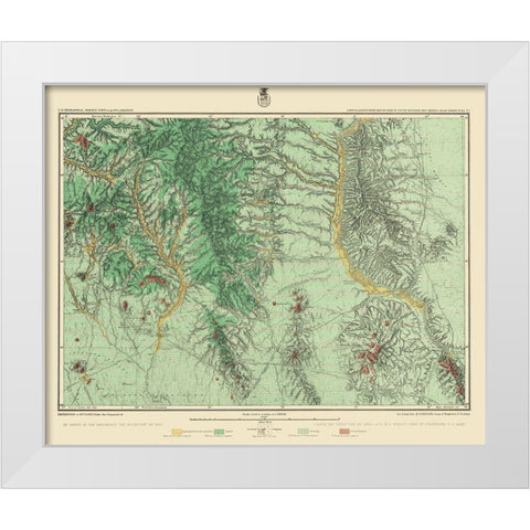 Southwest New Mexico Land Classification Sheet White Modern Wood Framed Art Print by USGS
