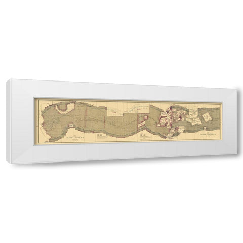 Atlantic and Pacific Railroad - 1883 White Modern Wood Framed Art Print by Unknown
