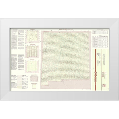 New Mexico New Mexico Index Quad - USGS 1983 White Modern Wood Framed Art Print by USGS
