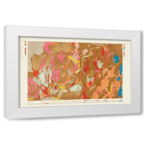Nevada Basin Nevada - King 1876 White Modern Wood Framed Art Print by King