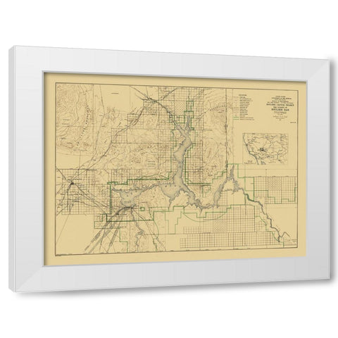 Boulder Canyon Project Nevada - DOI 1940 White Modern Wood Framed Art Print by DOI