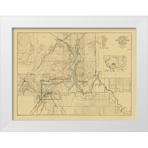 Boulder Canyon Project Nevada - DOI 1940 White Modern Wood Framed Art Print by DOI