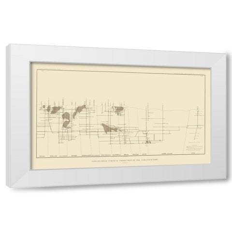 Comstock Lode Vertical Projection 1 Nevada White Modern Wood Framed Art Print by Becker
