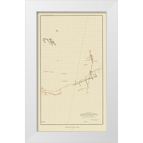 Comstock Mine Number One Nevada - Becker 1882 White Modern Wood Framed Art Print by Becker