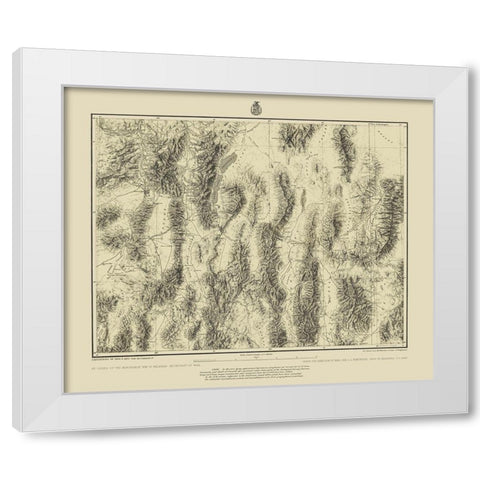 Eastern Nevada Western Utah Nevada Utah Sheet White Modern Wood Framed Art Print by US Army