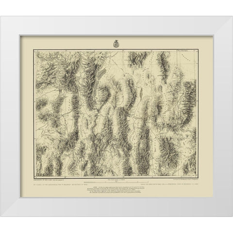 Eastern Nevada Western Utah Nevada Utah Sheet White Modern Wood Framed Art Print by US Army