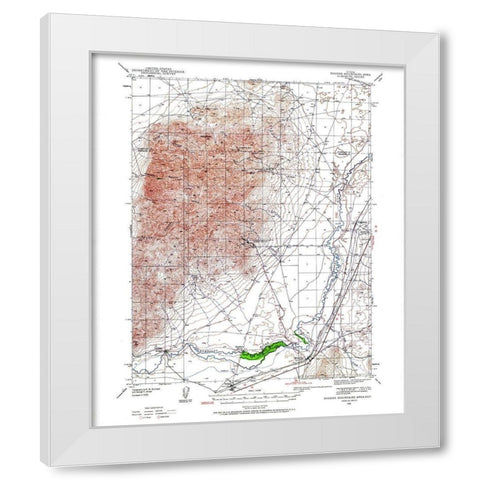 Eugene Mt Area Nevada - USGS 1939 White Modern Wood Framed Art Print by USGS