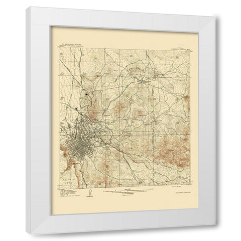 Goldfield Special Nevada Quad - USGS 1909 White Modern Wood Framed Art Print by USGS