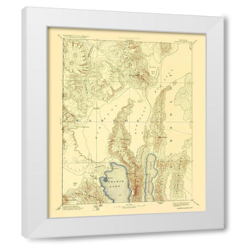 Granite Range Nevada Sheet - USGS 1894 White Modern Wood Framed Art Print by USGS