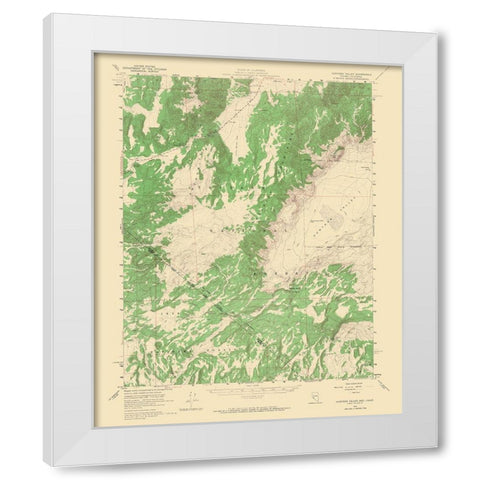 Huntoon Valley Nevada California Quad - USGS 1958 White Modern Wood Framed Art Print by USGS