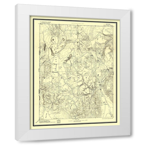 Long Valley Nevada Sheet - USGS 1894 White Modern Wood Framed Art Print by USGS