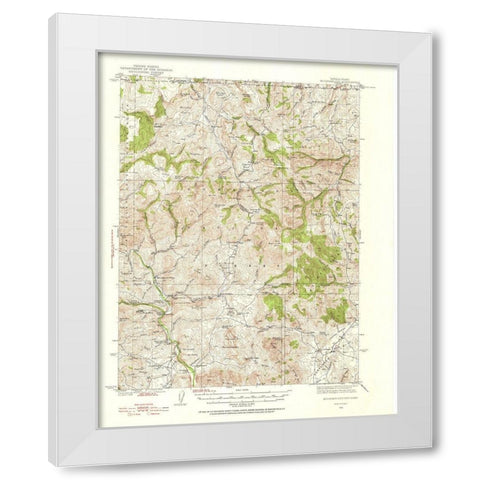 Mountain City Nevada Idaho Quad - USGS 1936 White Modern Wood Framed Art Print by USGS