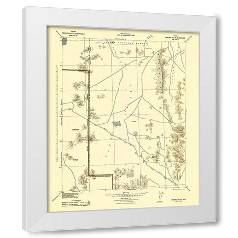 Penoyer Valley Nevada - US Army 1942 White Modern Wood Framed Art Print by US Army