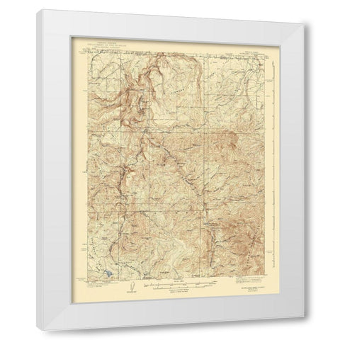 Rowland Nevada Idaho Quad - USGS 1940 White Modern Wood Framed Art Print by USGS