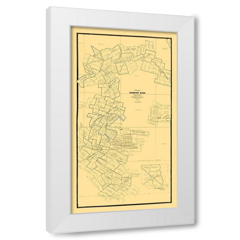 Searchlight Nevada - Cook 1906  White Modern Wood Framed Art Print by Cook