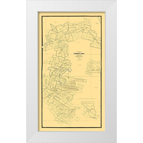 Searchlight Nevada - Cook 1906  White Modern Wood Framed Art Print by Cook