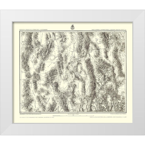Southeastern Nevada Southern Utah Sheet White Modern Wood Framed Art Print by US Army