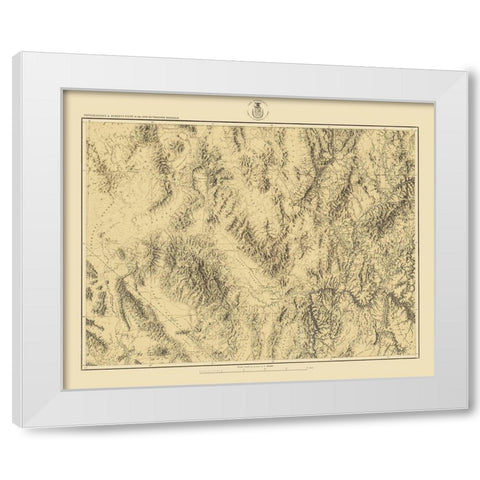 Southeastern Nevada Soutwest Utah Sheet White Modern Wood Framed Art Print by US Army