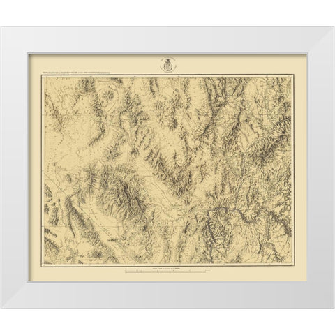 Southeastern Nevada Soutwest Utah Sheet White Modern Wood Framed Art Print by US Army