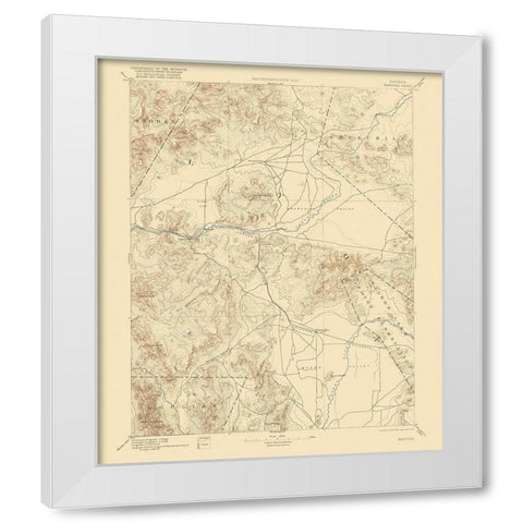 Wabuska Nevada Sheet - USGS 1894 White Modern Wood Framed Art Print by USGS