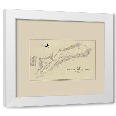 Walker River Indian Reservation Nevada White Modern Wood Framed Art Print by Melroe