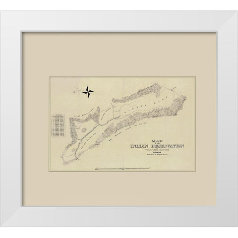 Walker River Indian Reservation Nevada White Modern Wood Framed Art Print by Melroe