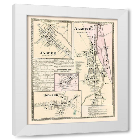 Jasper, Almond, Townsville, Howard New York White Modern Wood Framed Art Print by Beers
