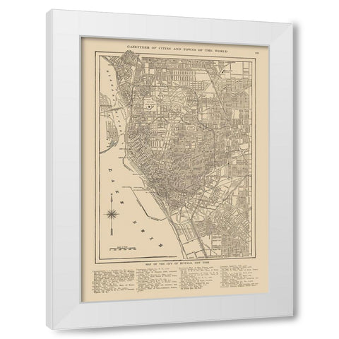 Buffalo  New York - Reynold 1921 White Modern Wood Framed Art Print by Reynold