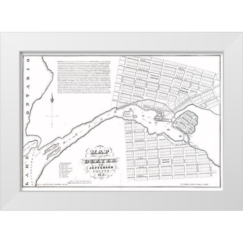 Dexter New York - Denison 1836  White Modern Wood Framed Art Print by Denison