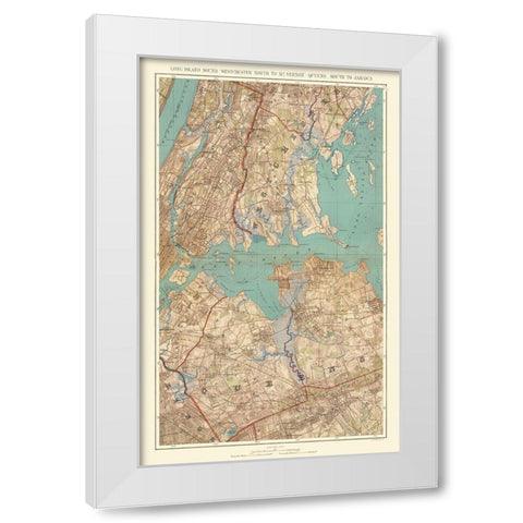 Long Island Sound Queens Mt Vernon New York White Modern Wood Framed Art Print by Bien