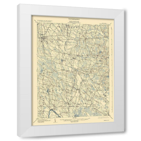 Mexico New York Quad - USGS 1905 White Modern Wood Framed Art Print by USGS