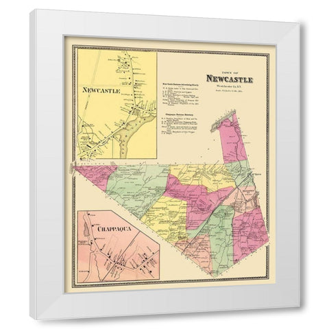 Newcastle, Chappaqua New York Landowner White Modern Wood Framed Art Print by Beers
