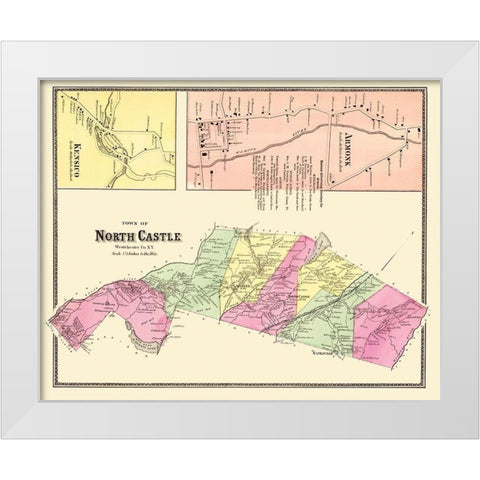 North Castle, Armonk New York Landowner White Modern Wood Framed Art Print by Beers