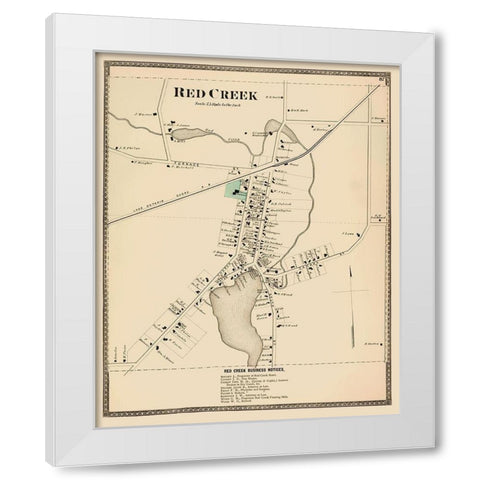 Red Creek New York Landowner - Century 1904 White Modern Wood Framed Art Print by Century