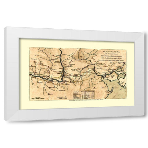 New York - Pyle 1777  White Modern Wood Framed Art Print by Pyle
