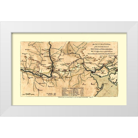 New York - Pyle 1777  White Modern Wood Framed Art Print by Pyle