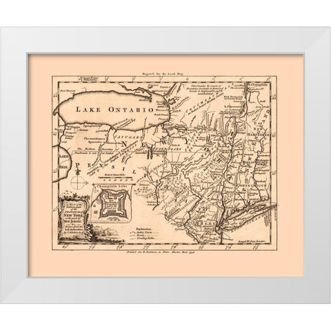 New York - Kitchin 1756  White Modern Wood Framed Art Print by Kitchin