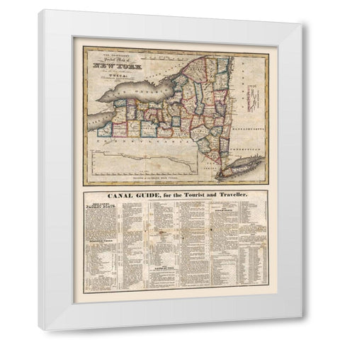 New York - Williams 1826  White Modern Wood Framed Art Print by Williams