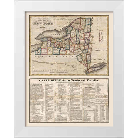 New York - Williams 1826  White Modern Wood Framed Art Print by Williams