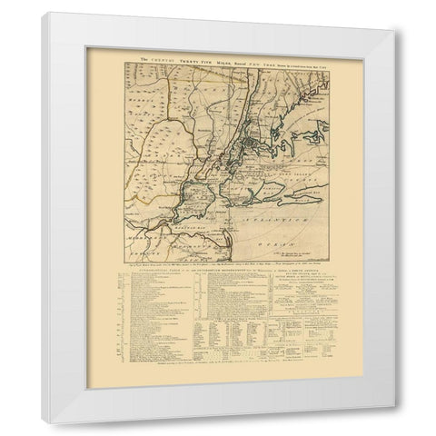 New York - Howe 1776  White Modern Wood Framed Art Print by Howe